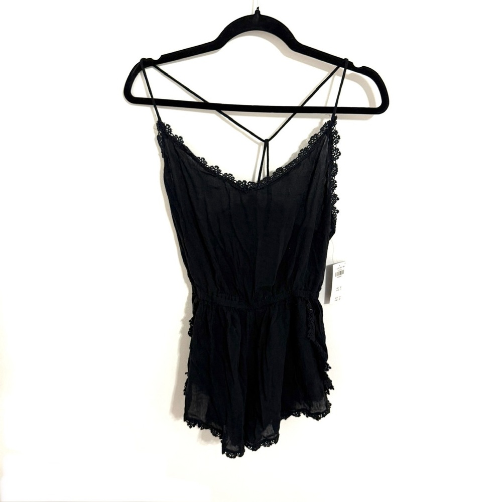 Abercrombie & Fitch Lace Trim Sheer Romper NWT